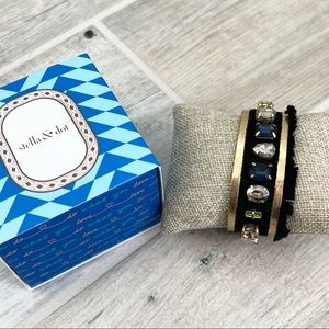 Stella & Dot Morgan Jeweled Cuff Bracelet